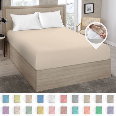 Lençol Avulso Casal Liso com Elástico 130 Fios - Fiori Branco