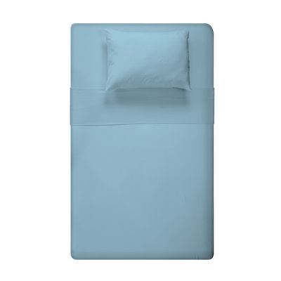Jogo de Cama Solteiro Liso 180 Fios Fiori Azul