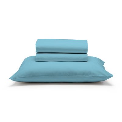 Jogo de Cama Solteiro Liso 180 Fios Fiori Azul