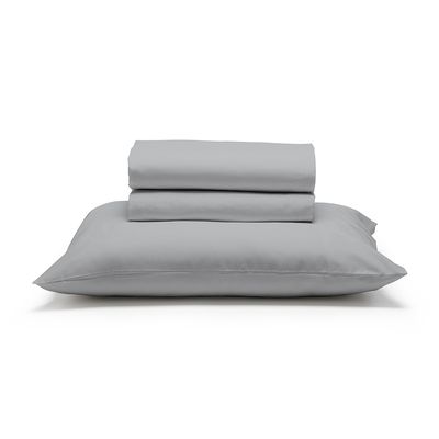 Jogo de Cama Solteiro Liso 180 Fios Fiori Cinza