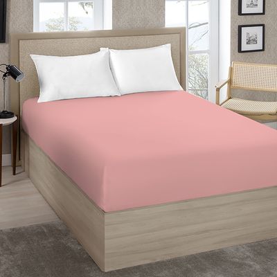 Lençol Avulso Queen Size Liso com Elástico 200 fios - Fiori Coral