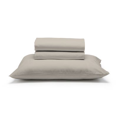 Jogo de Cama Solteiro Liso 180 Fios Fiori Kaki