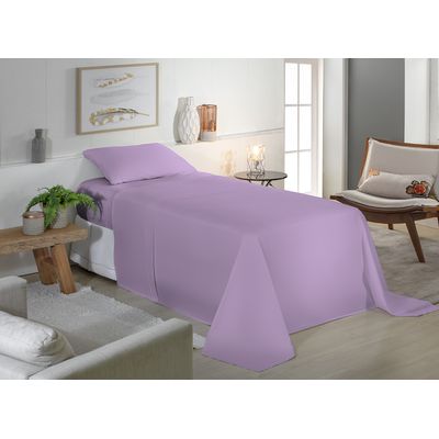 Jogo de Cama Solteiro Liso 180 Fios Fiori Lilás