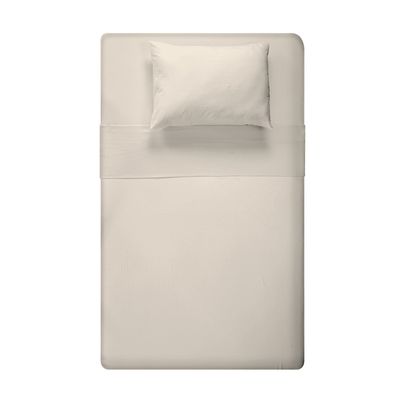 Jogo de Cama Solteiro Liso 180 Fios Fiori Pérola