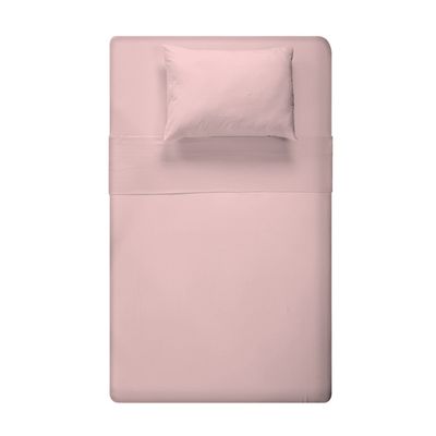 Jogo de Cama Solteiro Liso 180 Fios Fiori Rosa claro