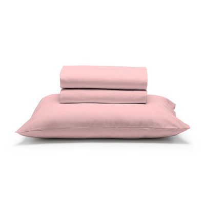 Jogo de Cama Solteiro Liso 180 Fios Fiori Rosa claro