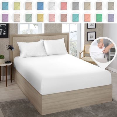 Lençol Avulso Queen Size Liso com Elástico 200 fios - Fiori Verde