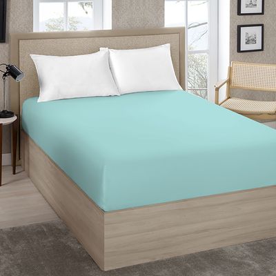 Lençol Avulso Queen Size Liso com Elástico 200 fios - Fiori Verde