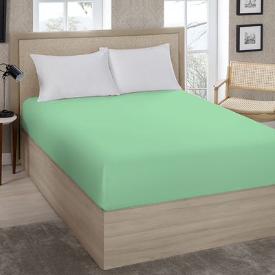 Lençol Avulso Casal Liso  com Elástico 200 Fios - Fiori Verde limão