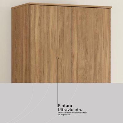 Armário Multiuso Sapateira 2 Portas Ouro Amêndola Touch