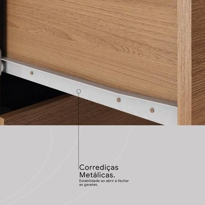 Cômoda 4 Gavetas Estrela Amêndola Touch
