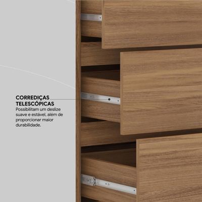Guarda Roupa Casal 6 Portas E 6 Gavetas Equador Amêndola Touch