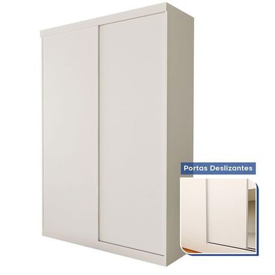 Guarda Roupa Solteiro Salvador 2 Portas 2 Gavetas Minastex Branco