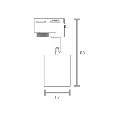 Spot Direcionável Para Trilho Eletrificado Taschibra Track Ar111 Gu10 Bivolt Branco 15090317