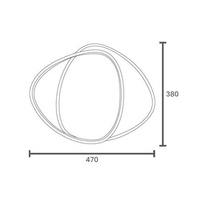 Plafon Taschibra Outline Led Bivolt Preto/branco 3000k Luz Amarela 15051041