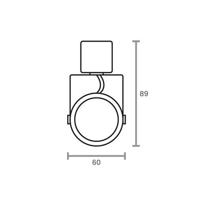 Spot Direcionável Para Trilho Eletrificado Taschibra Classic Redondo Mr16 Gu10 Bivolt Preto 15090441