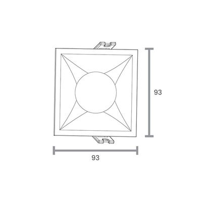 Spot De Embutir Angular Taschibra Piazza Mr16 Gu10 Quadrado Bivolt Branco/preto 15090380