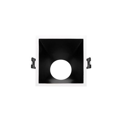 Spot De Embutir Angular Taschibra Piazza Mr16 Gu10 Quadrado Bivolt Branco/preto 15090380