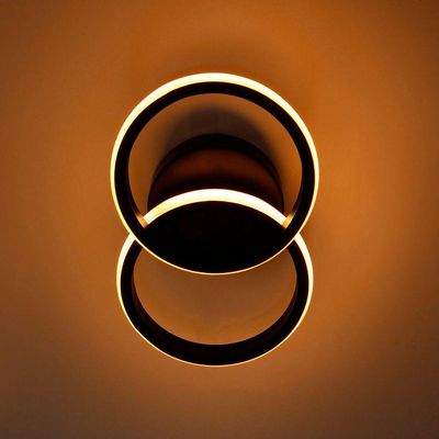 Plafon Taschibra Village Circle Led Bivolt Preto 3000k Luz Amarela 15050998