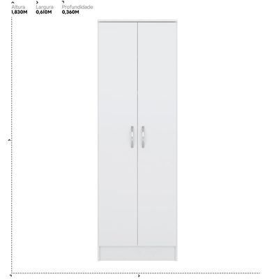 Armário Multiuso Sapateira 2 Portas Golden Branco