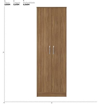 Armário Multiuso Sapateira 2 Portas Golden Amêndola Touch