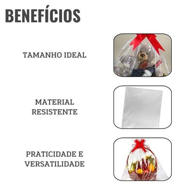 Saco Poli Para Cestas 52cm X 70cm - 3 Unidades
