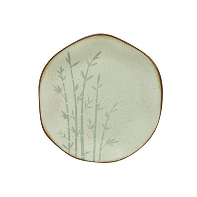 Conjunto 6 Pratos de Sobremesa 21,5 cm Ryo Bambu Porcelana Oxford