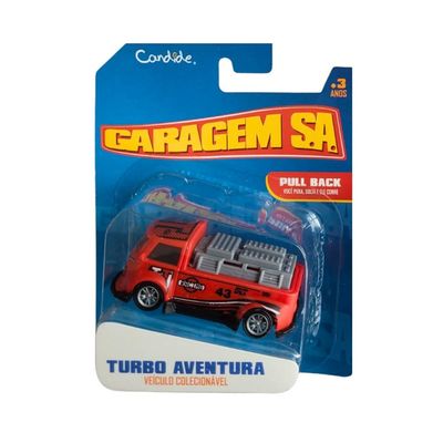 Mini Carrinho Pull Back Garagem S.A. Turbo Aventura - Azul