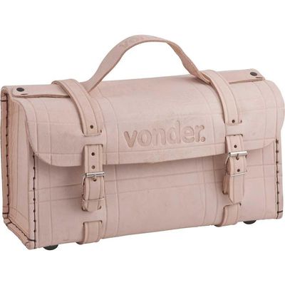 Maleta De Couro 400x140x210cm Marrom Natural - Vonder