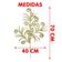 Plantas Folhas Decoração Natal Gliter Dourado 70cm Kit 8pçs