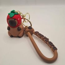 Chaveiro Pingente Capivara Emborrachado Brinquedo Decorativo Escolar Mochila Estojo Bolsa