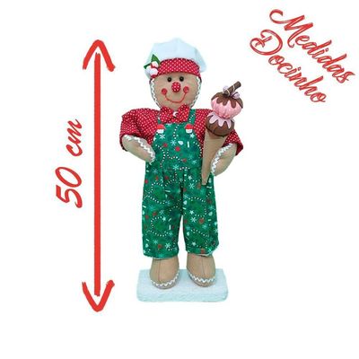 Boneco Natal Biscoito Natalino 50cm