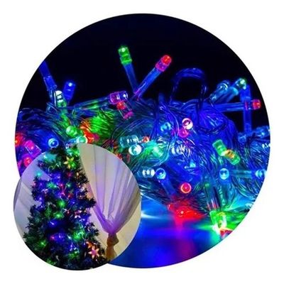 Pisca-pisca 200 Lampadas Led Color Fio Transp 8f 220v