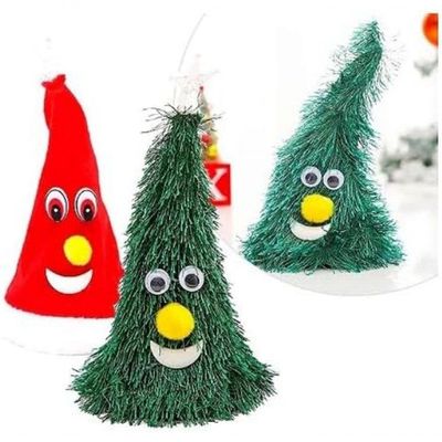 Mini Arvore De Natal Gorro Canta Dança Enfeite Decoração Modelo Gorro