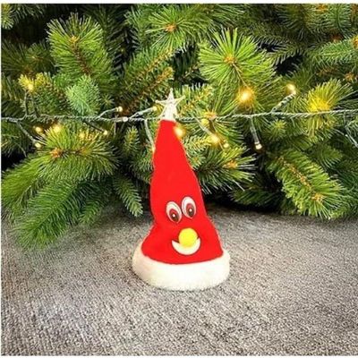 Mini Arvore De Natal Gorro Canta Dança Enfeite Decoração Modelo Gorro