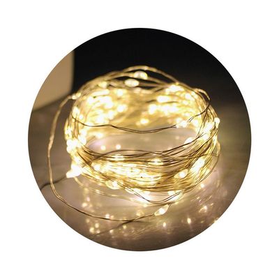 Pisca De Led Fio De Fada 20l 2 Metros A Bateria Natal Ano Novo Cores Branco Quente