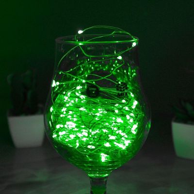 Pisca De Led Fio De Fada 20l 2 Metros A Bateria Natal Ano Novo Cores Verde