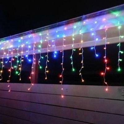 7 Metros Cascata Com 300 Lampadas Led Pisca Natal De Tomada Colorido