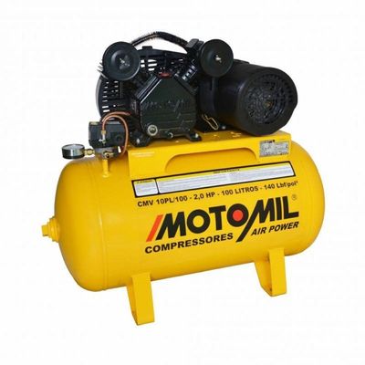 Compressor Air Power Monofásico Cmv-10pl-100a Motomil 220V