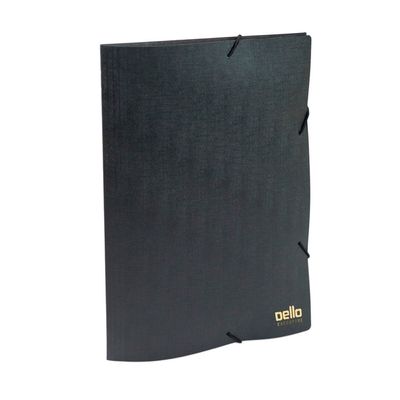 Pasta Aba Elástico Dello Executive sem Lombo Preta 33,5x23,5cm UNICA