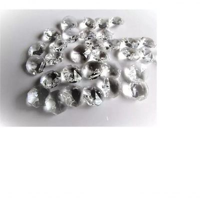 Kit 100 Castanhas De Cristal + 100 Argolas Para Lustres