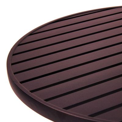 Jogo Conjunto De Mesa Aluminio 4 Cadeiras De Piscina Jardim Marrom