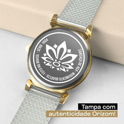 Relogio Feminino Dourado Aço + Colar Coração Brinco + Caixa Mostrador Preto Original Ponteiro Social
