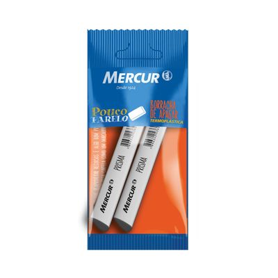 Borracha Mercur Prisma Branca com 2 Unidades UNICA