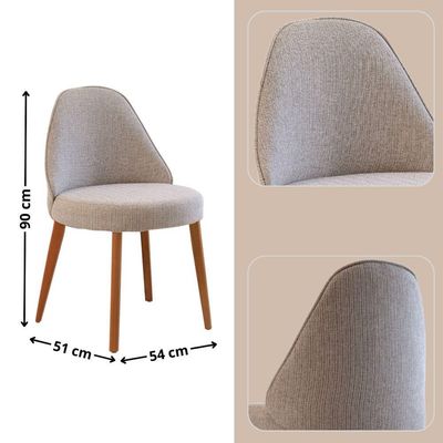 Conjunto Suíça Com 2 Cadeiras Madeira Moderna Mobília Brisa/ Imbuia Nat.