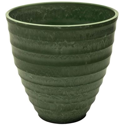 Vaso Cachepot Para Plantas Névoa Verde Plástico Lyor 15x7cm