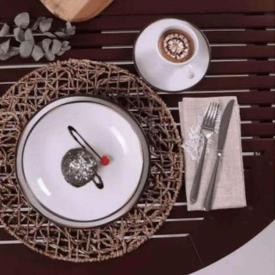 Jogo 12 Pratos Sobremesa 21cm em Porcelana Tramontina Canyon Cozinha Servir Doces Mesa Posta