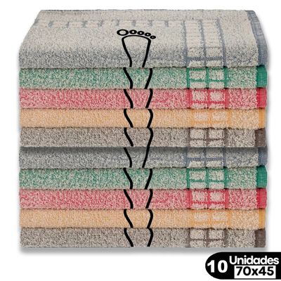Kit 10 Piso Atoalhado Estampa Pézinho 45x70 Beka