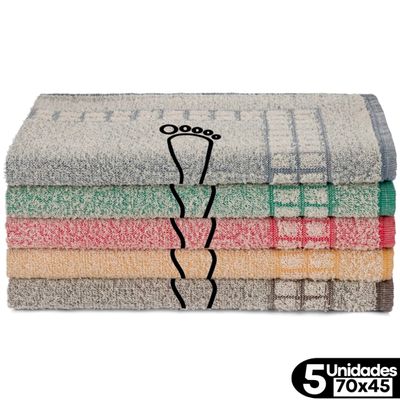 Kit 10 Toalhas Piso Atoalhado Estampa Pézinho 45x70 Beka