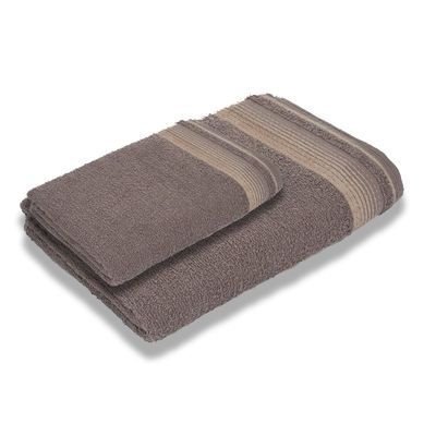 Jogo com 2 Toalhas Luxury Soft Beka 360 g/m² 1 Banho + 1 Rosto Luxo Cinza